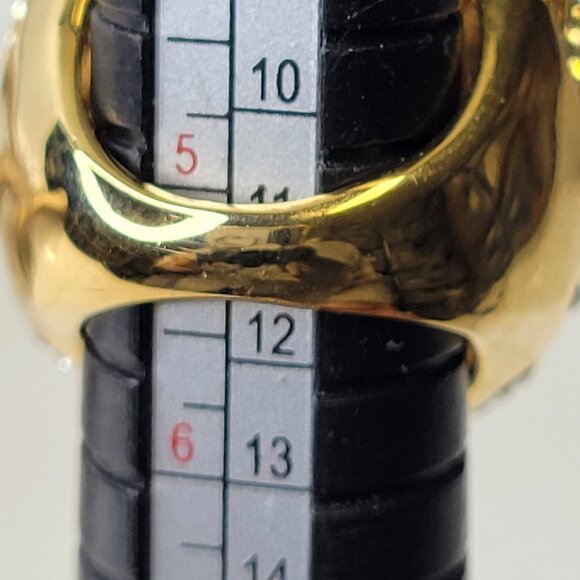 Gold Dome Cocktail Fashion Ring-  Size 5, Size 9 - Picture 5 of 16